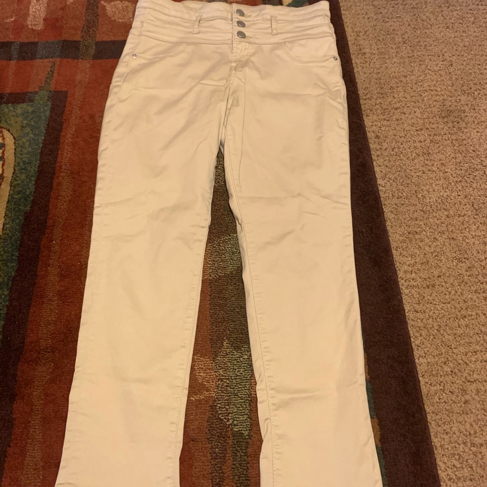 Khaki skinny jeans